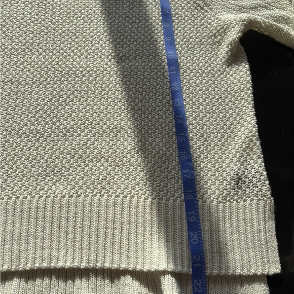 Lauren Ralph Lauren Petite Cream Knit Crew Neck Sweater | Size Medium - Picture 6 of 6